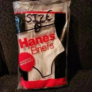 1987 Vintage Hanes 3 Pack Boys Briefs Size 8 Preshrunk White Slightly Imperfect